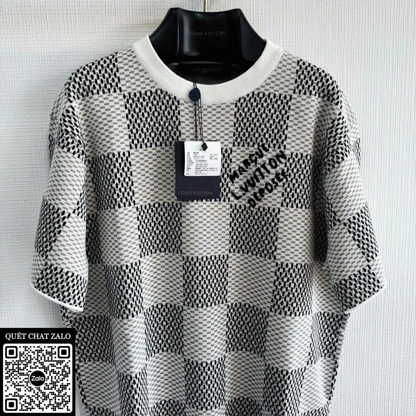 Áo phông nam màu trắng Louis Vuitton mã 3 lịch lãm cá tính sang trọng