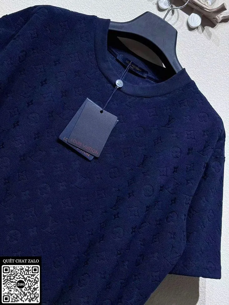 Áo phông nam màu xanh LV mã 13 hiếm phong cách riêng đẳng cấp
