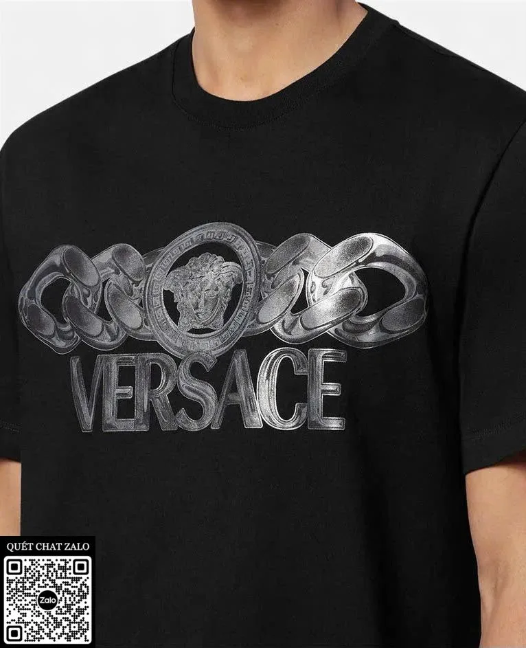 Áo phông nam màu đen Versace mã 1 chất lượng đánh giá xuất sắc Áo phông nam màu đen Versace mã 1 chất lượng đánh giá xuất sắc