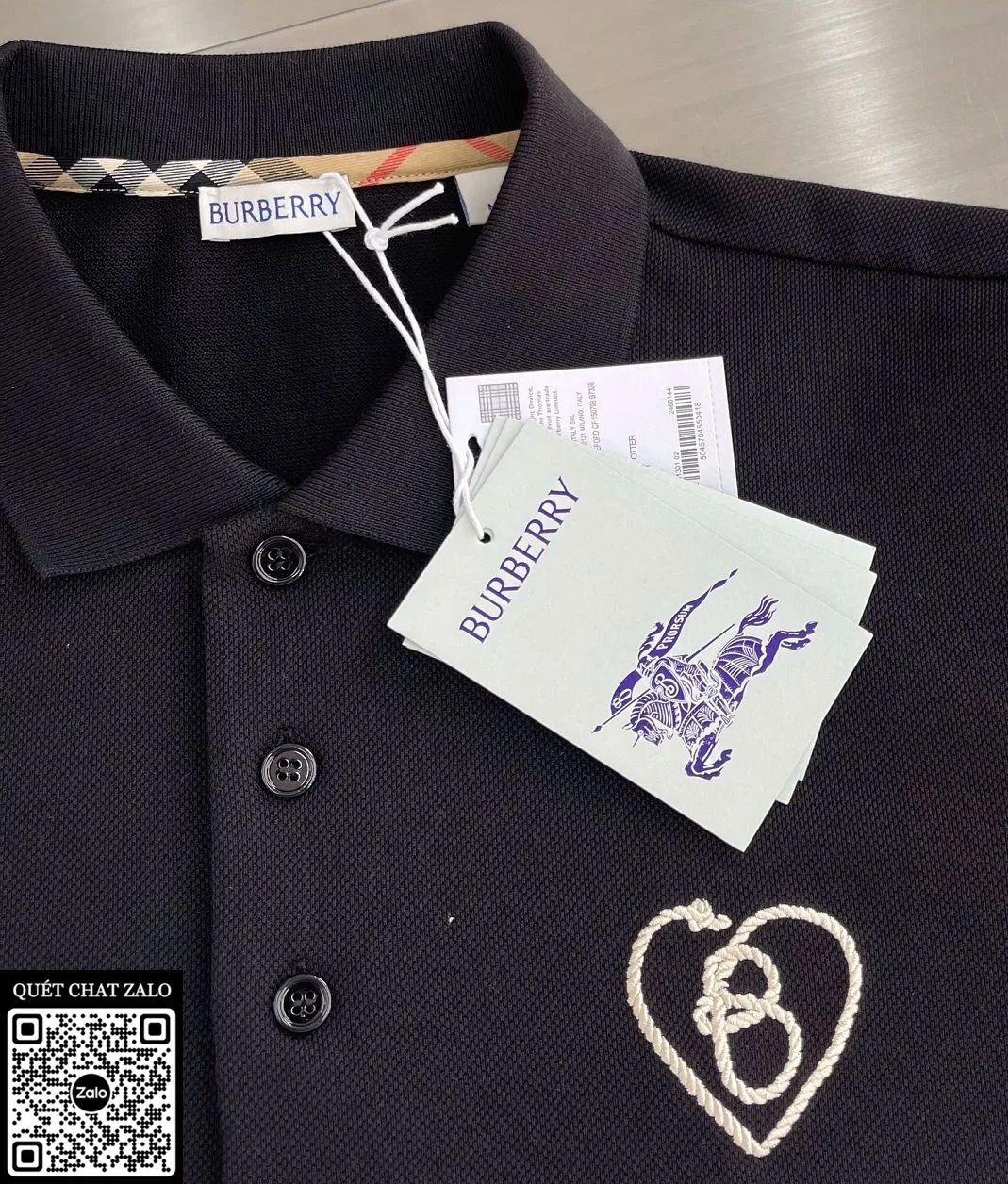 Áo polo nam màu đen BBR Burberry mã 12 phong cách độc lạ thượng hạng Áo polo nam màu đen BBR Burberry mã 12 phong cách độc lạ thượng hạng