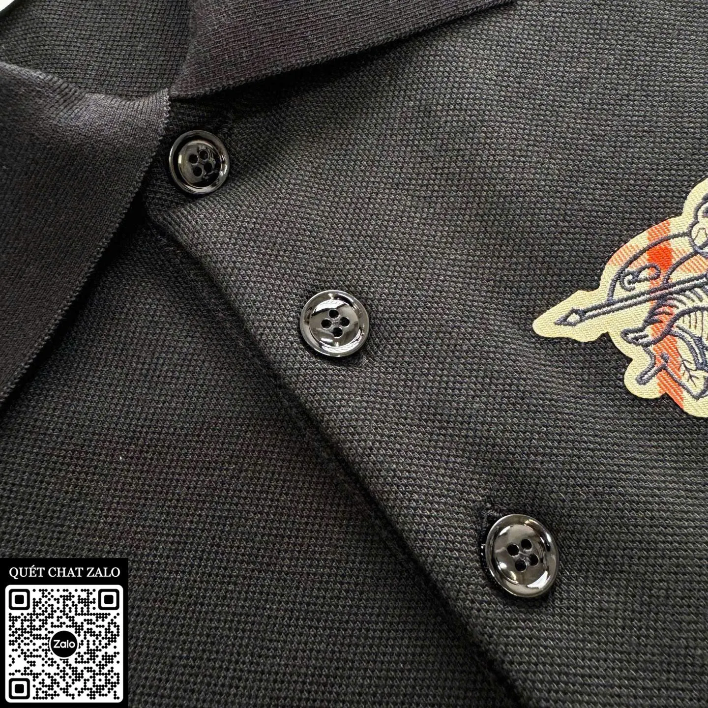 Áo polo nam BBR màu đen Burberry mã 13 thượng hạng chất không tưởng Áo polo nam BBR màu đen Burberry mã 13 thượng hạng chất không tưởng