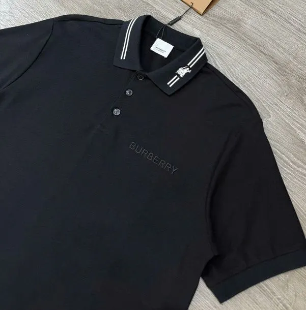 Áo polo nam màu đen Burberry mã 4 BBR hợp mốt hot