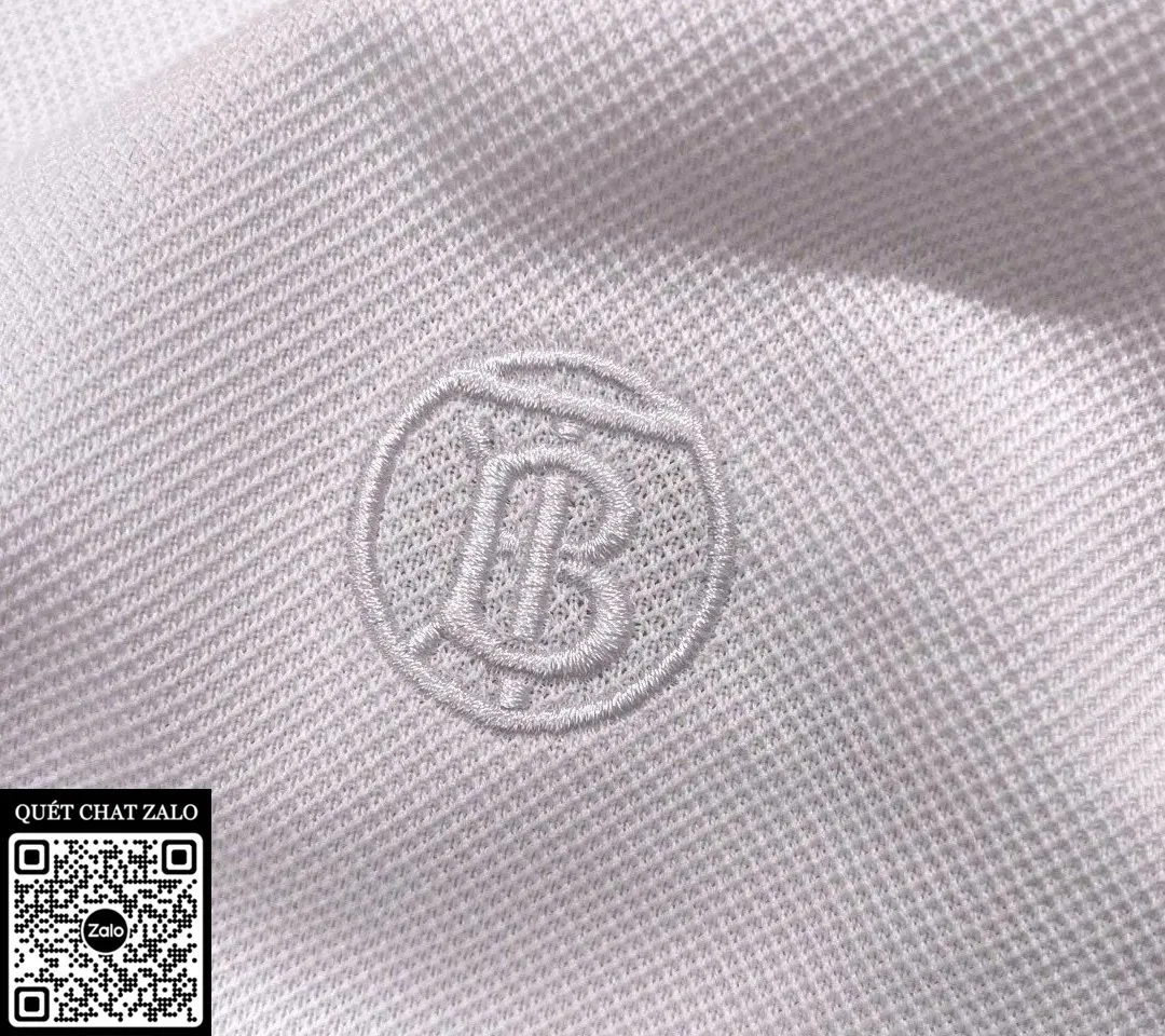 Áo polo nam màu trắng BBR mã 9 thượng hạng sang trọng men lì