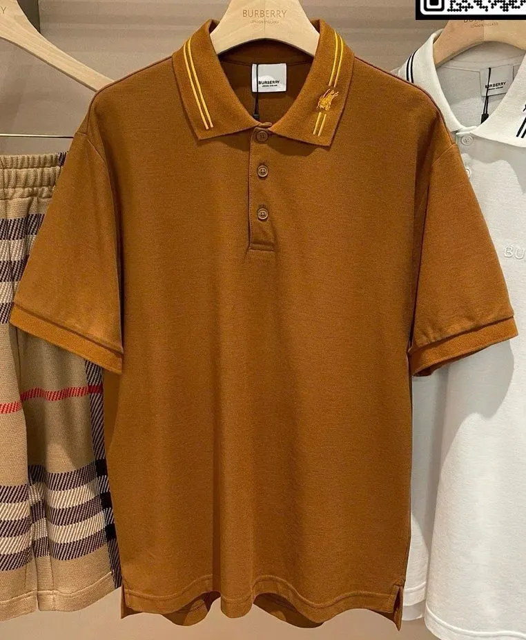 Áo polo nam màu vàng BBR Burberry mã 3 sang trọng xịn mịn cao cấp Áo polo nam màu vàng BBR Burberry mã 3 sang trọng xịn mịn cao cấp
