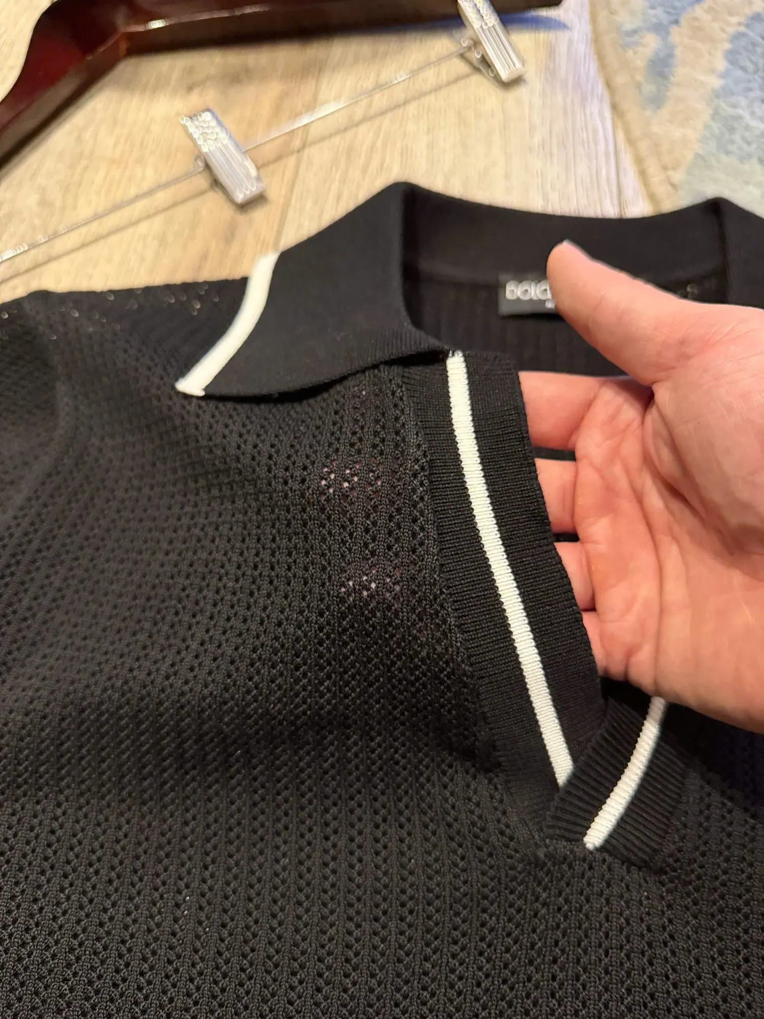 Áo polo nam màu đen DG mã 2 Dolce cao cấp đúng mốt thời thượng