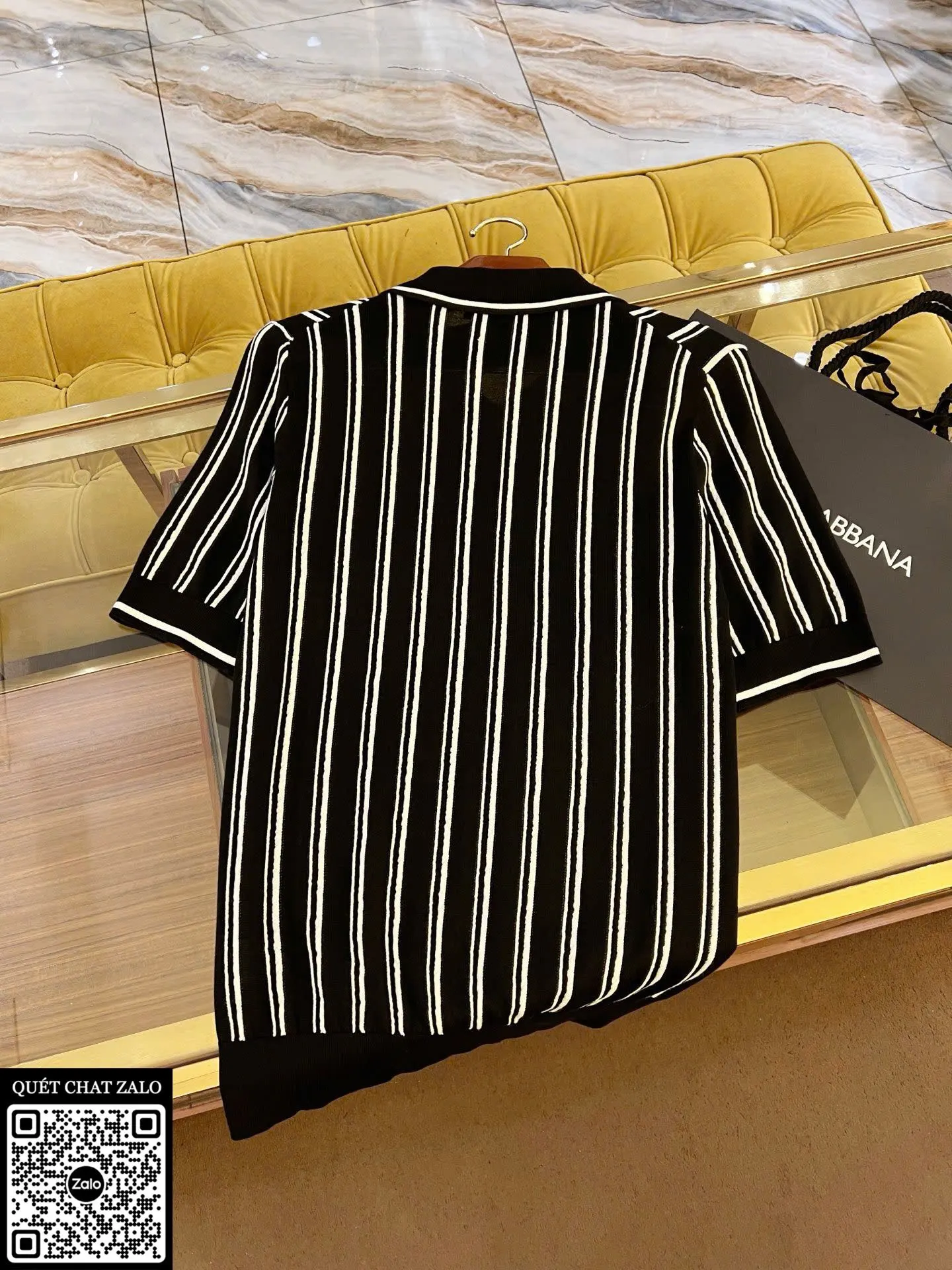 Áo polo nam màu đen DG mã 3 sang trọng thu hút tầng lớp thượng lưu