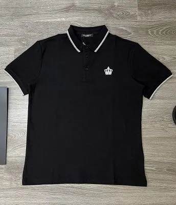 Áo polo nam màu đen DG mã 5b Dolce chuẩn xịn vượt trội chất lượng