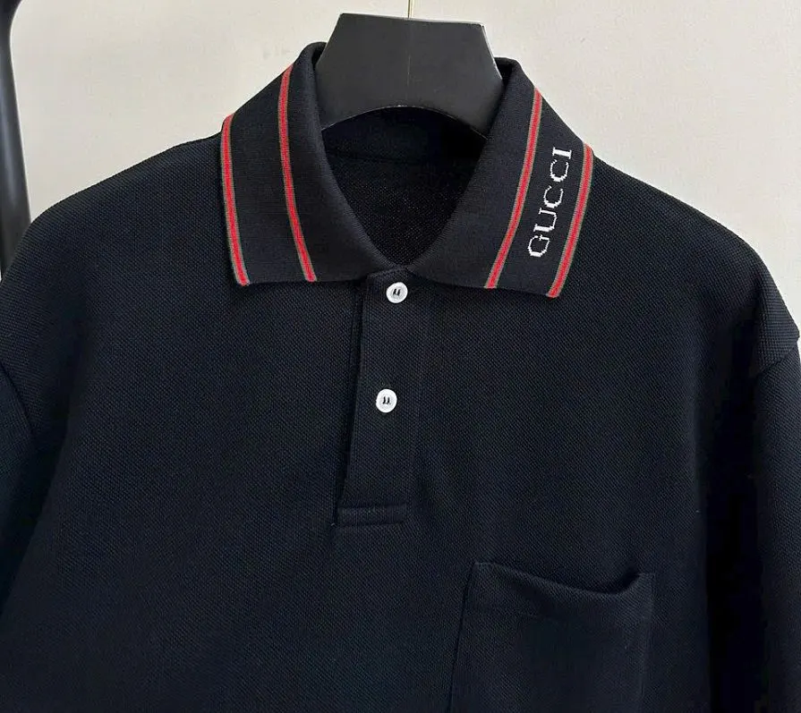 Áo polo nam màu đen DG mã 6 Dolce cá tính mạnh chất lượng cao cấp