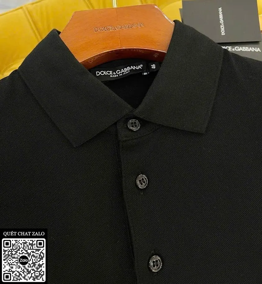 Áo polo nam màu đen DG mã 8 phong cách cao cấp vừa vặn sang trọng