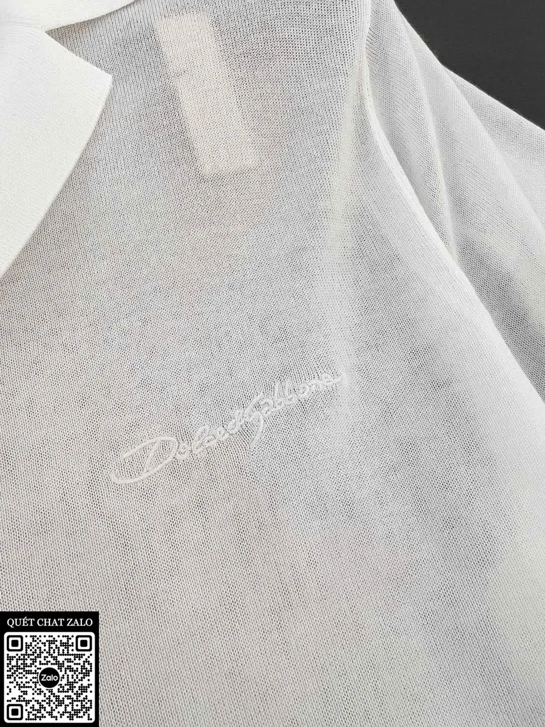 Áo polo nam màu trắng Dolce Gabbana mã 1 quý phái đẳng cấp sang trọng