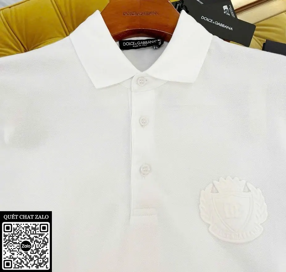 Áo polo nam màu trắng DG mã 5 hàng giới hạn tinh tế cao cấp đẹp