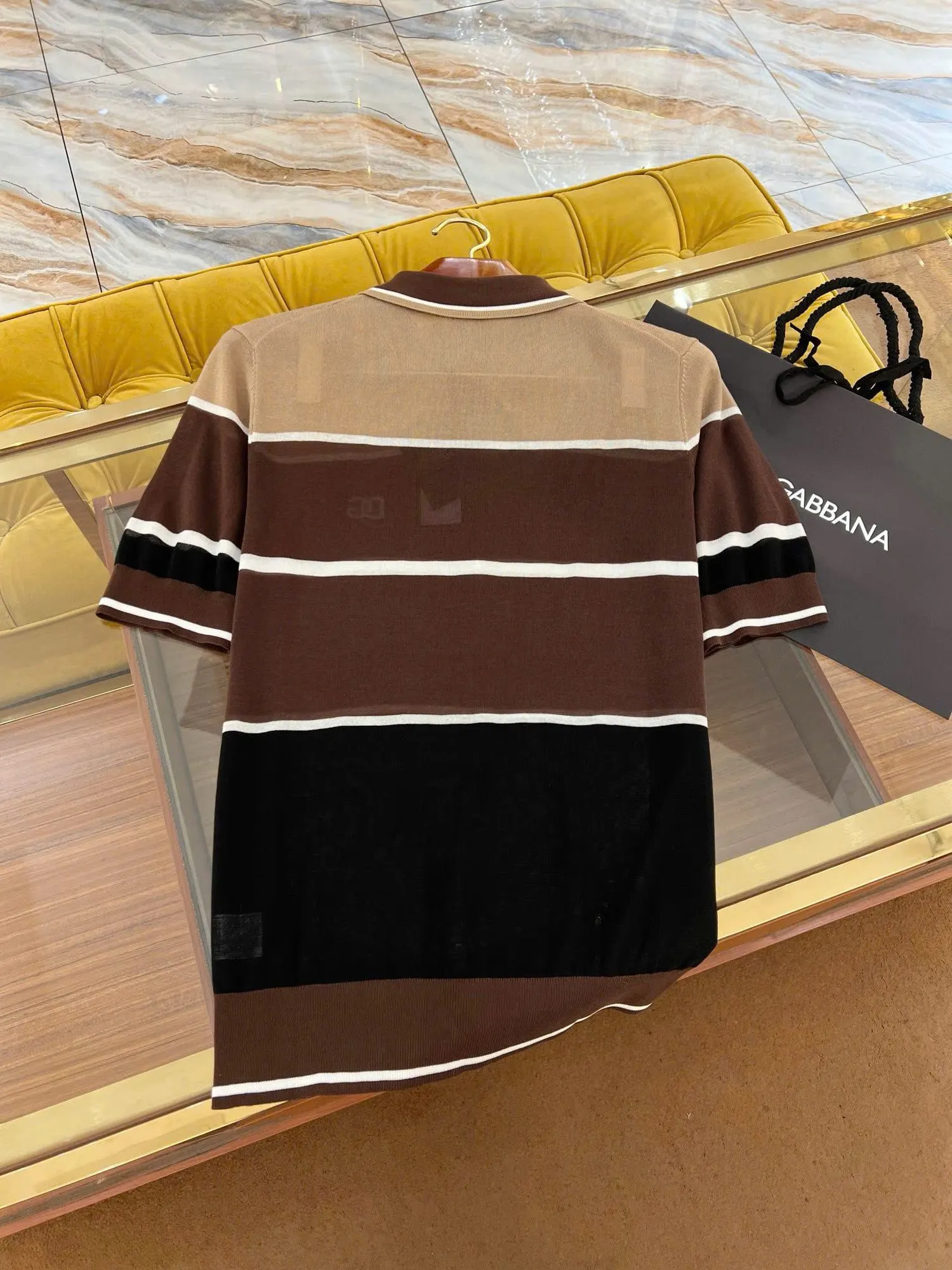 Áo polo nam màu vàng Dolce Gabbana mã 1 DG cao cấp