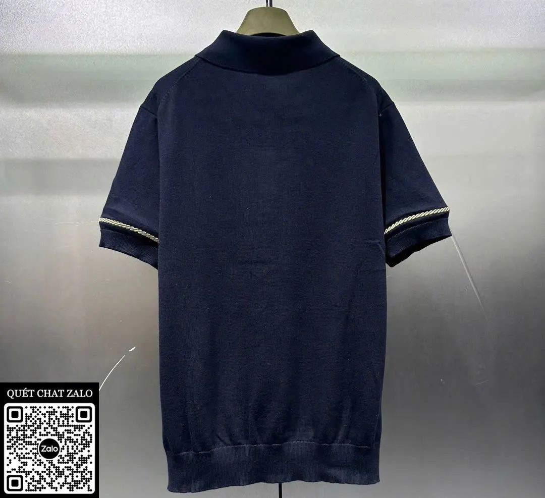 Áo polo nam màu xanh LV mã 1 chuẩn đỉnh cách xuất sắc thời thượng