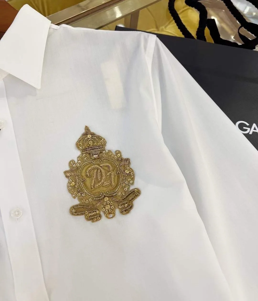 Áo sơ mi nam màu trắng Dolce tay dài DG cao cấp phong độ mã 1 Áo sơ mi nam màu trắng Dolce tay dài DG cao cấp phong độ mã 1