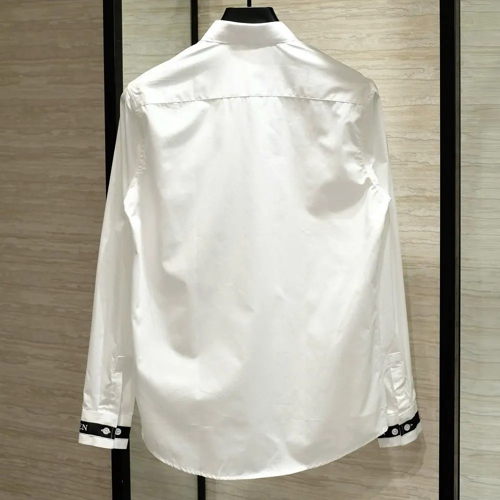 Áo sơ mi nam màu trắng McQueen tay dài mã 1 đỉnh cao độc đáo