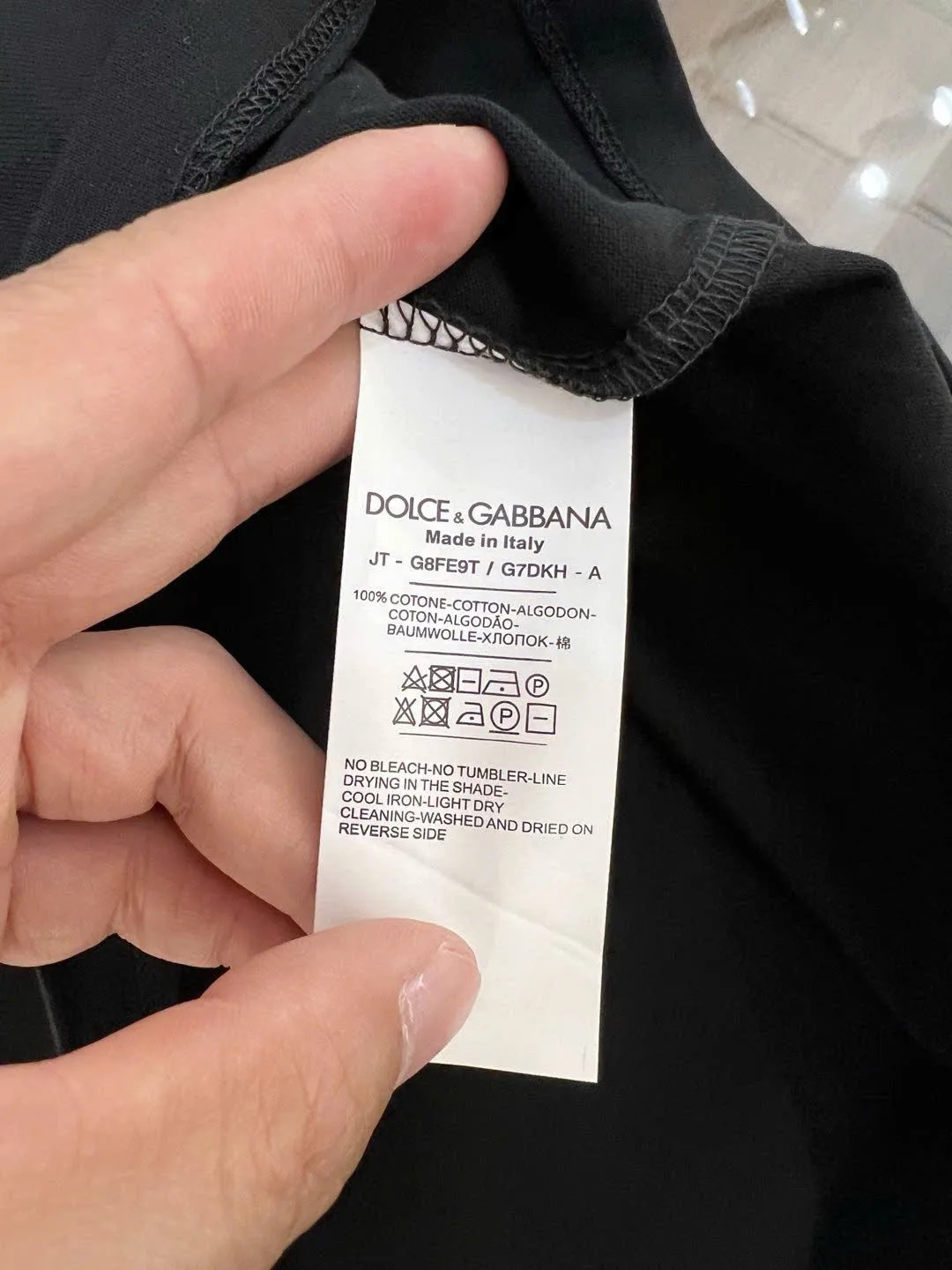 Áo phông Dolce Gabbana màu đen #EANF# nam nữ cổ tròn mã 15 sang trọng