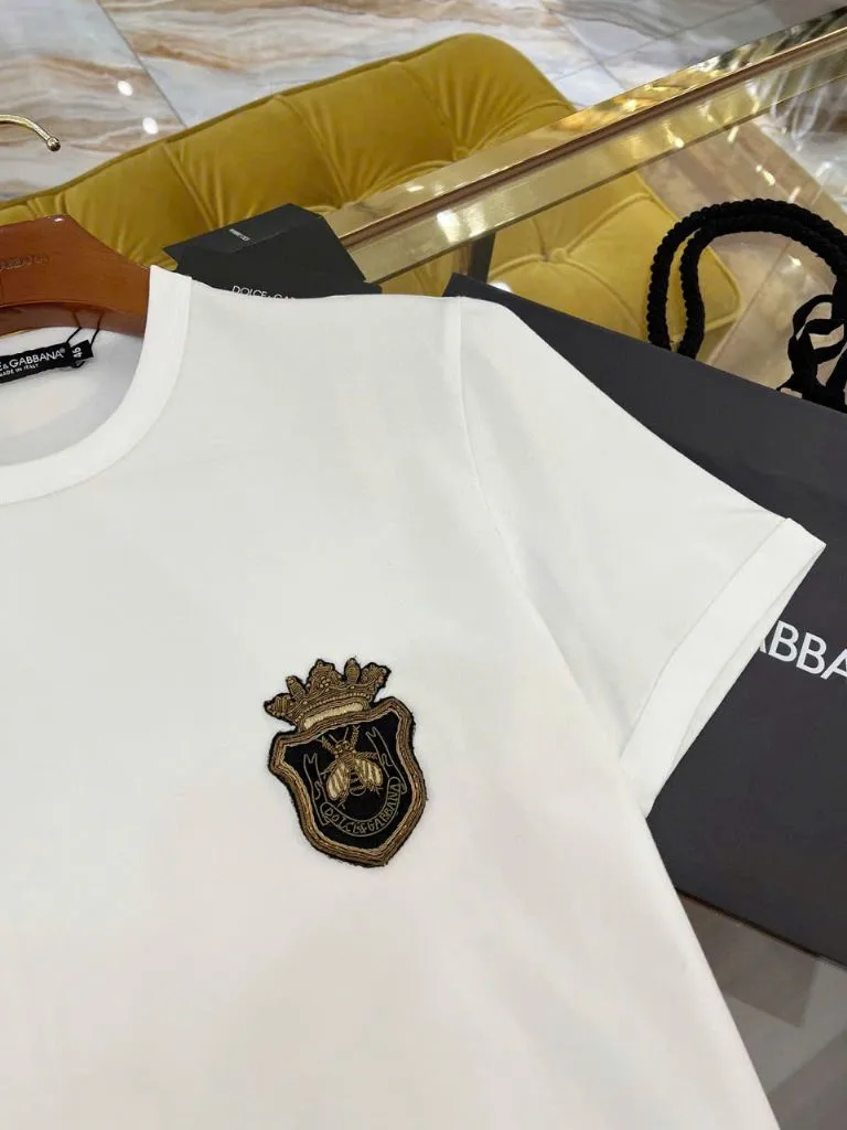 Áo thun trắng cao cấp Dolce mã 11 cổ tròn nam nữ xịn sò đa năng Áo thun trắng cao cấp Dolce mã 11 cổ tròn nam nữ xịn sò đa năng