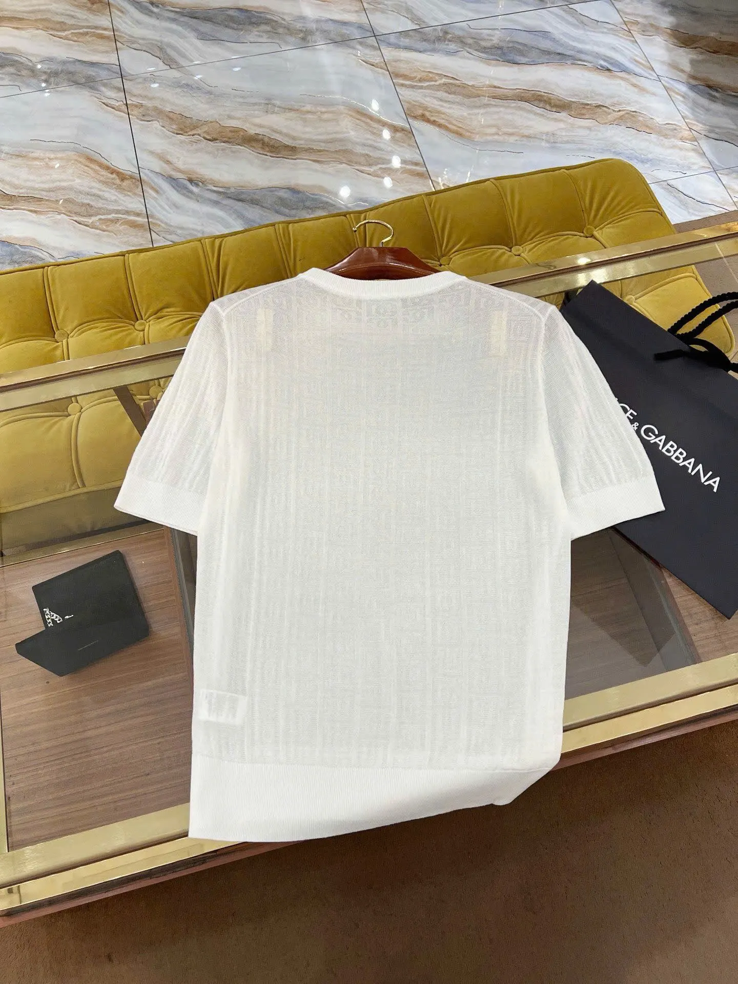 Áo phông DG nam trắng mã 23 Dolce cổ tròn xịn sò phong cách sành điệu