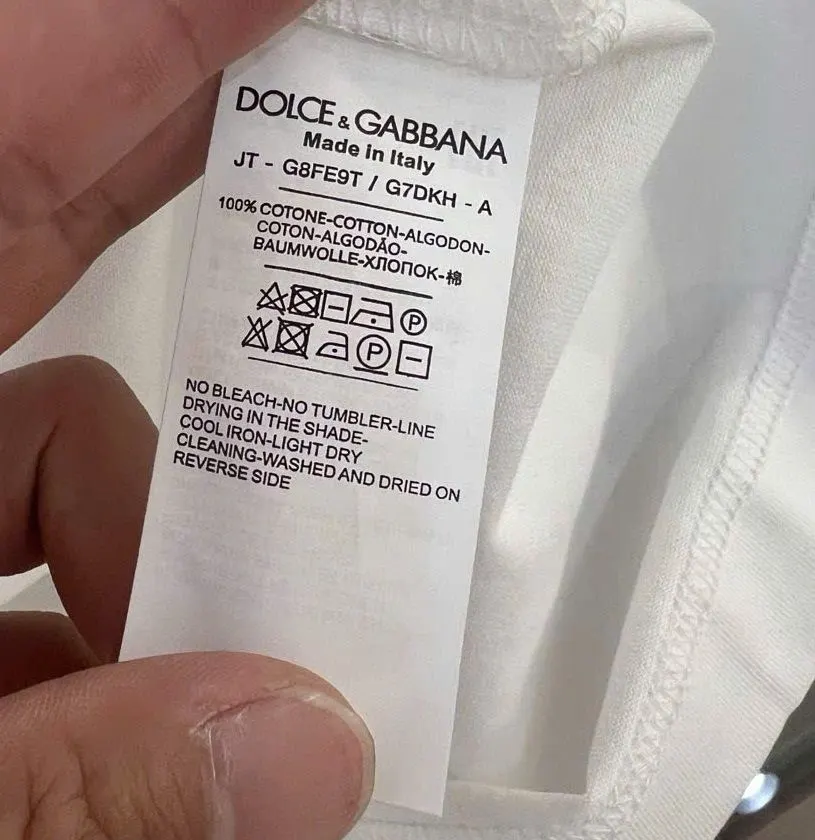 Áo phông nam trắng trơn cổ tròn Dolce Gabbana mã 31 xịn chuẩn đỉnh