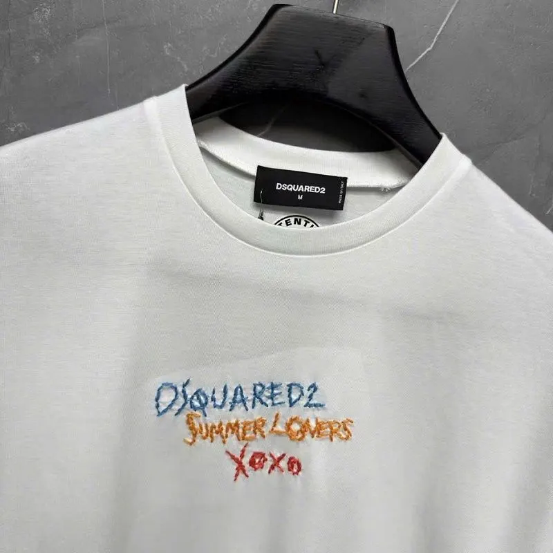 Áo phông Dsquared2 nam trắng mã 23 cổ tròn Like Authentic ấn tượng Áo phông Dsquared2 nam trắng mã 23 cổ tròn Like Authentic ấn tượng