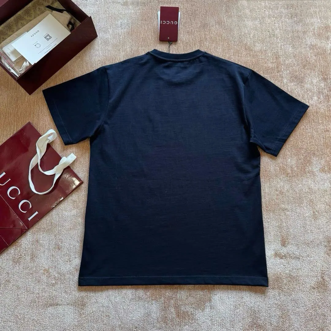 #EANF# áo thun phông Gucci màu đen cổ tròn nam nữ mã 1 nổi bật Authentic
