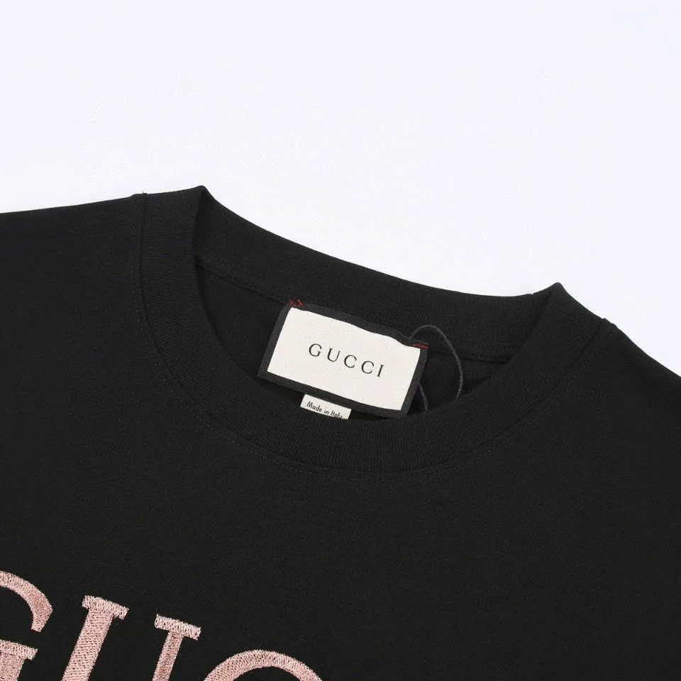 Áo thun Gucci đen trắng mã 3 cổ tròn nam nữ phong cách chất lượng