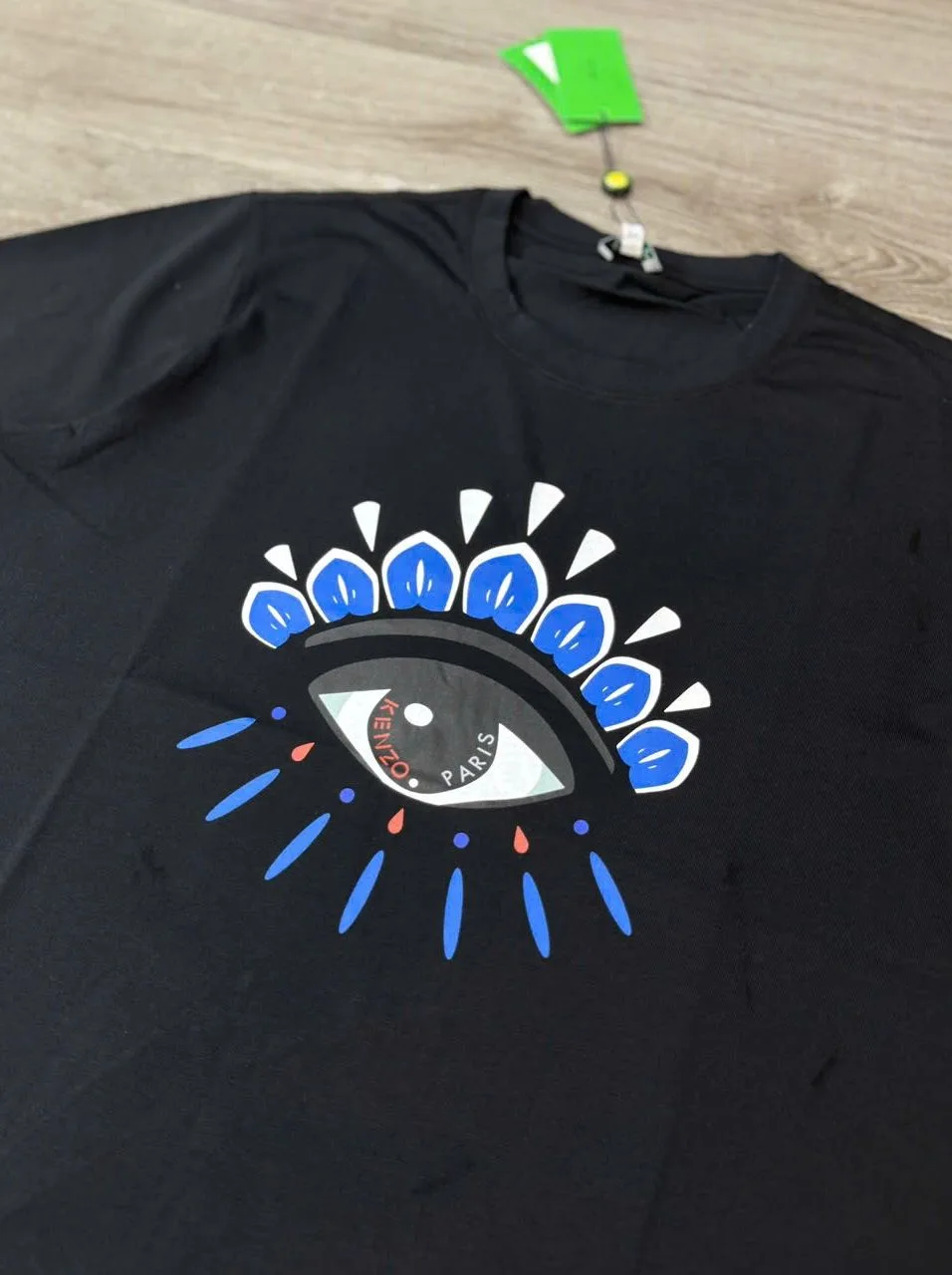 Áo thun đen có cổ Kenzo mã 13 nam nữ phông cổ tròn Like Authentic cá tính