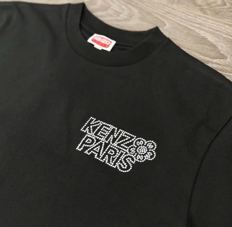 Áo thun đen trơn nam Kenzo cổ tròn mã 2 phong độ chuẩn chất lượng cao Áo thun đen trơn nam Kenzo cổ tròn mã 2 phong độ chuẩn chất lượng cao