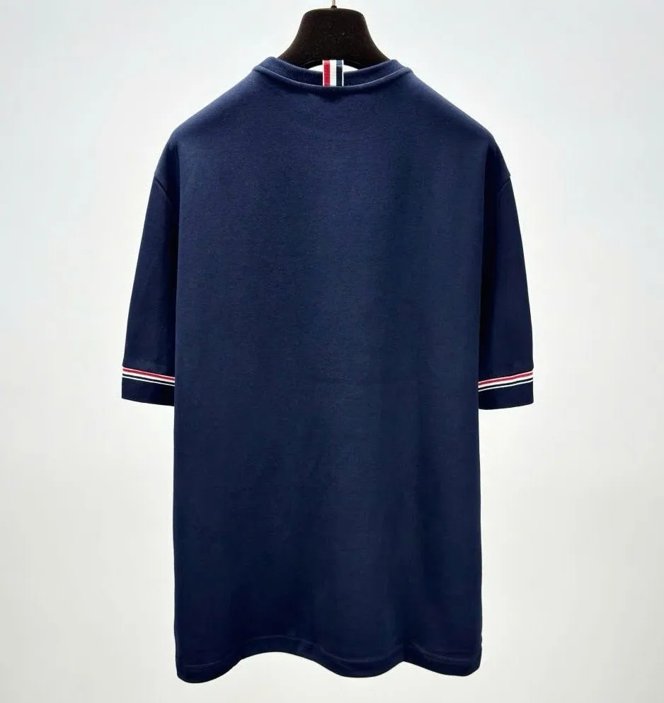 Áo thun Thom Browne xanh mã 2: phông cổ tròn nam nữ like chính hãng