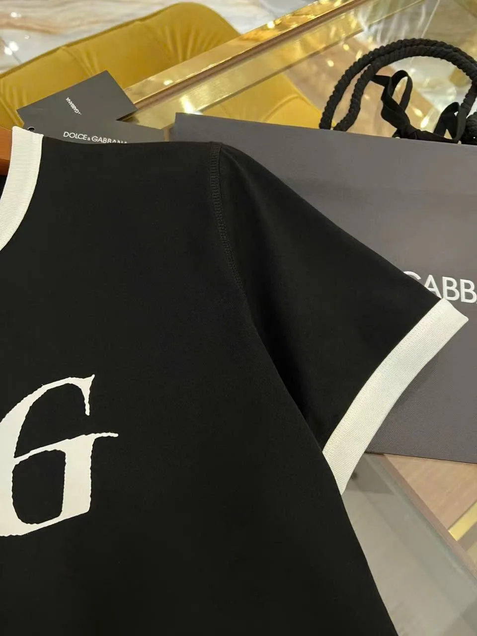 Áo thun nam DG màu đen mã 17 nam Like Authentic limited hoàn hảo