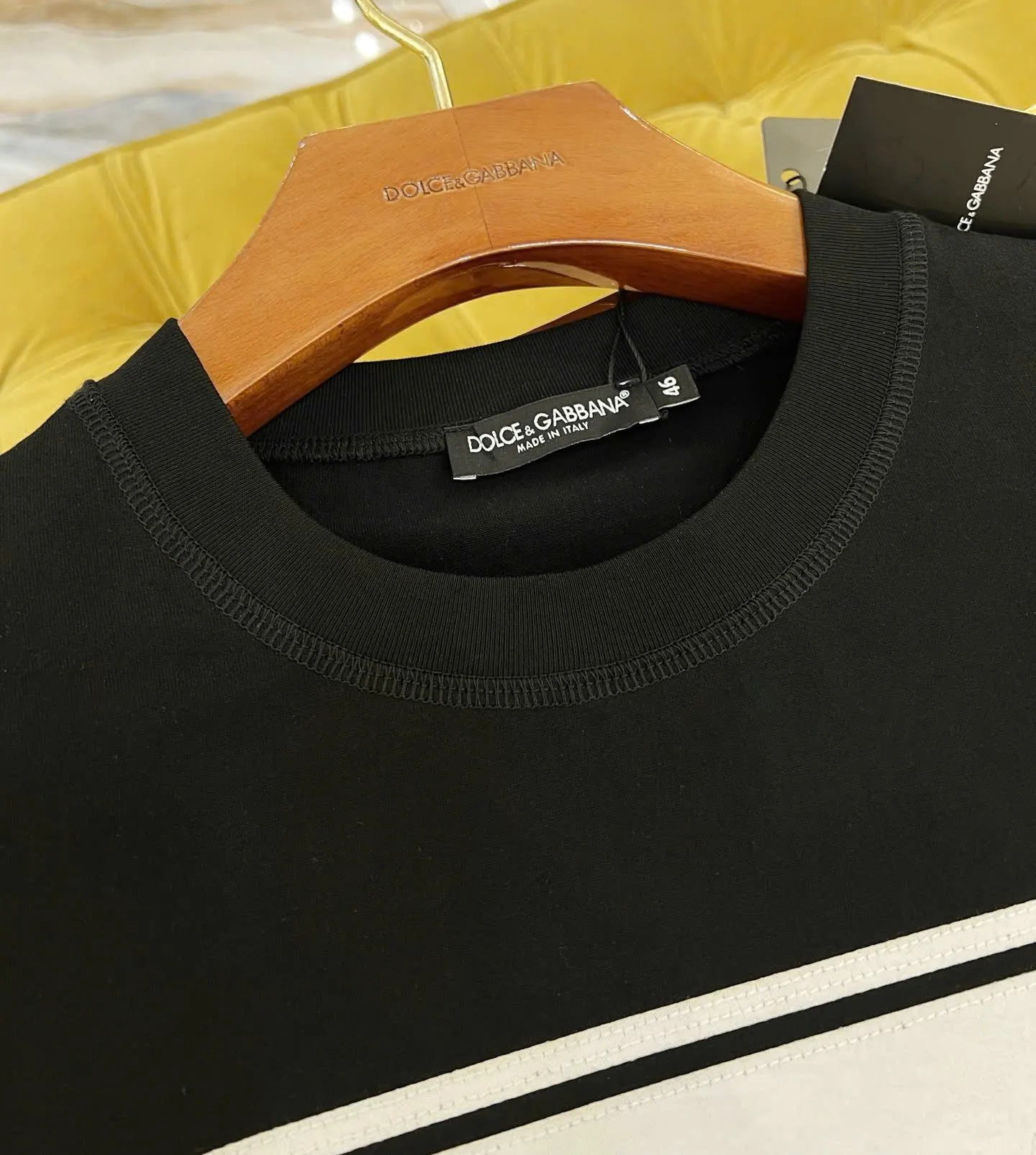 Áo thun Dolce Gabbana phông đen DG mã 20 nam thượng lưu đa năng