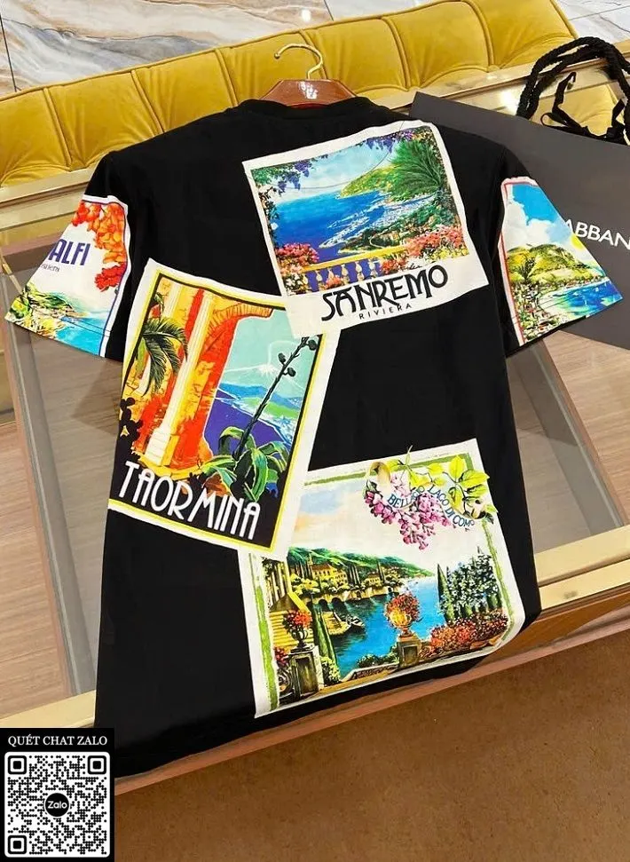 Áo phông nam màu đen Dolce Gabbana mã 42b đáng tiền Like Authentic