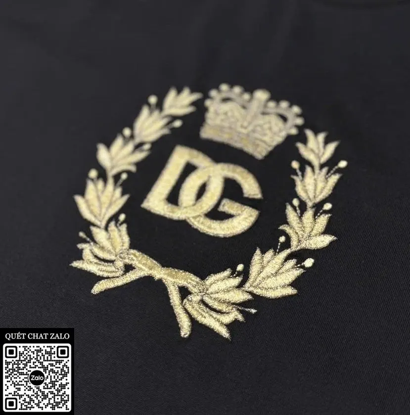 Áo phông nam màu đen Dolce mã 44 phong cách quý tộc tinh tế cao cấp Áo phông nam màu đen Dolce mã 44 phong cách quý tộc tinh tế cao cấp