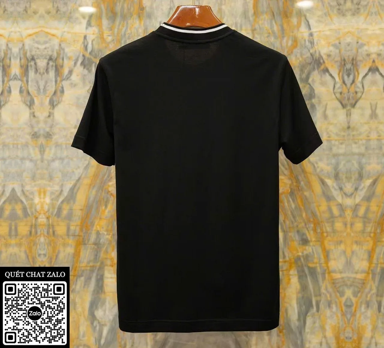 Áo phông nam màu đen Dolce DG mã 47 chất lượng vượt trội thu hút