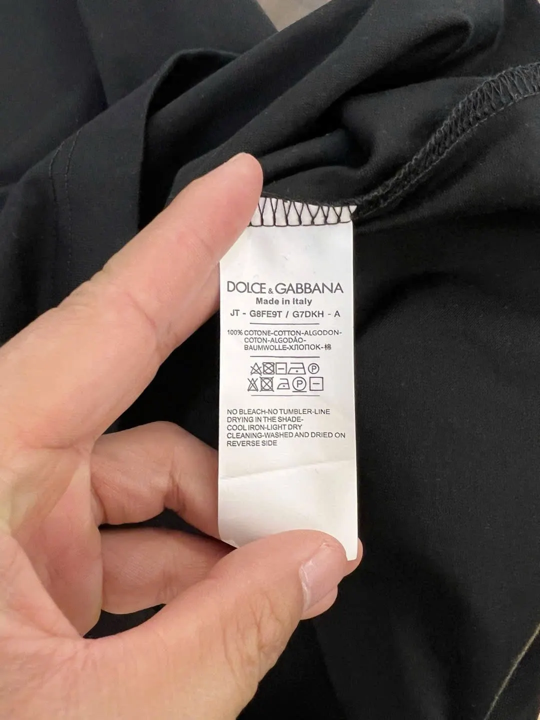 Áo thun Dolce Gabbana đen nam mã 8 phân khúc cao cấp tỉ mỉ xịn