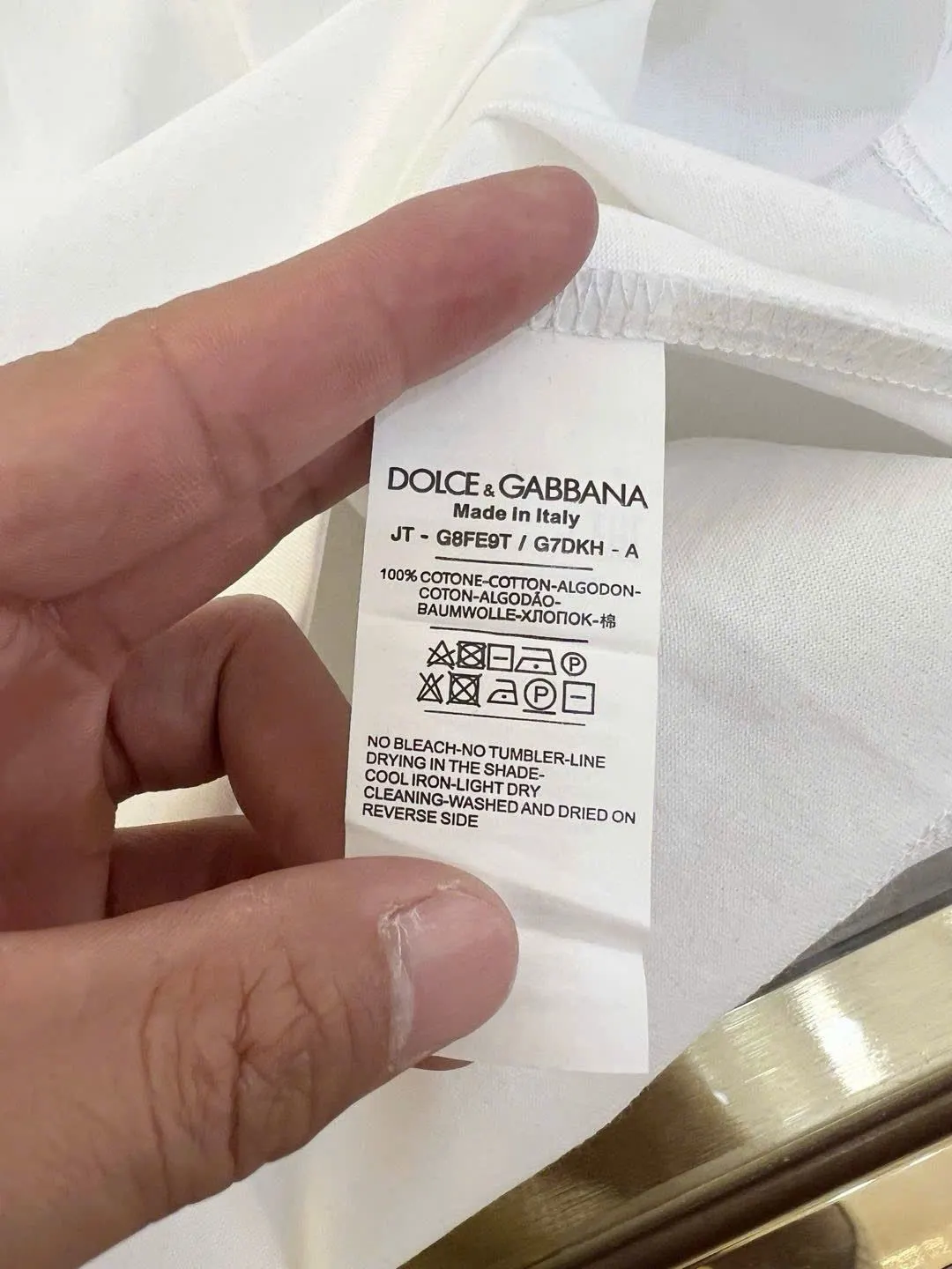 Áo phông nam Dolce màu trắng mã 14 đáng tiền cuốn hút thời thượng