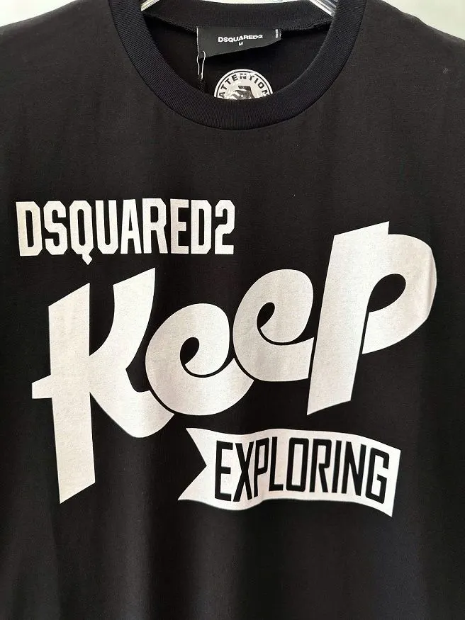Áo phông nam màu đen Dsq2 mã 10 sang trọng chất lượng tốt cao cấp