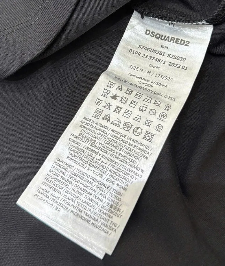 Áo phông DSQ màu đen tầm cao cấp nam mã 12 đánh giá đỉnh cao Dsq2