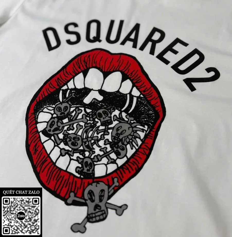 Áo phông nam màu trắng Dsq2 mã 14 siêu phẩm sang trọng đẳng cấp