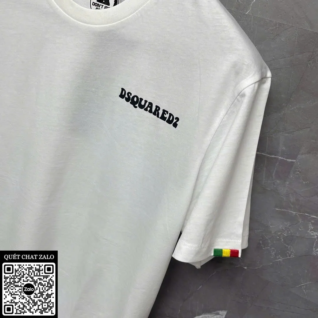 Áo phông nam màu trắng Dsquared2 mã 6 Like Auth mê mẩn chất lượng cao