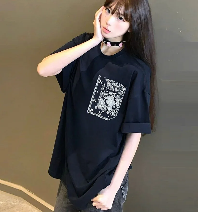 Áo phông Fendi màu đen nam mã 2 dòng premium quá đỉnh cao cấp