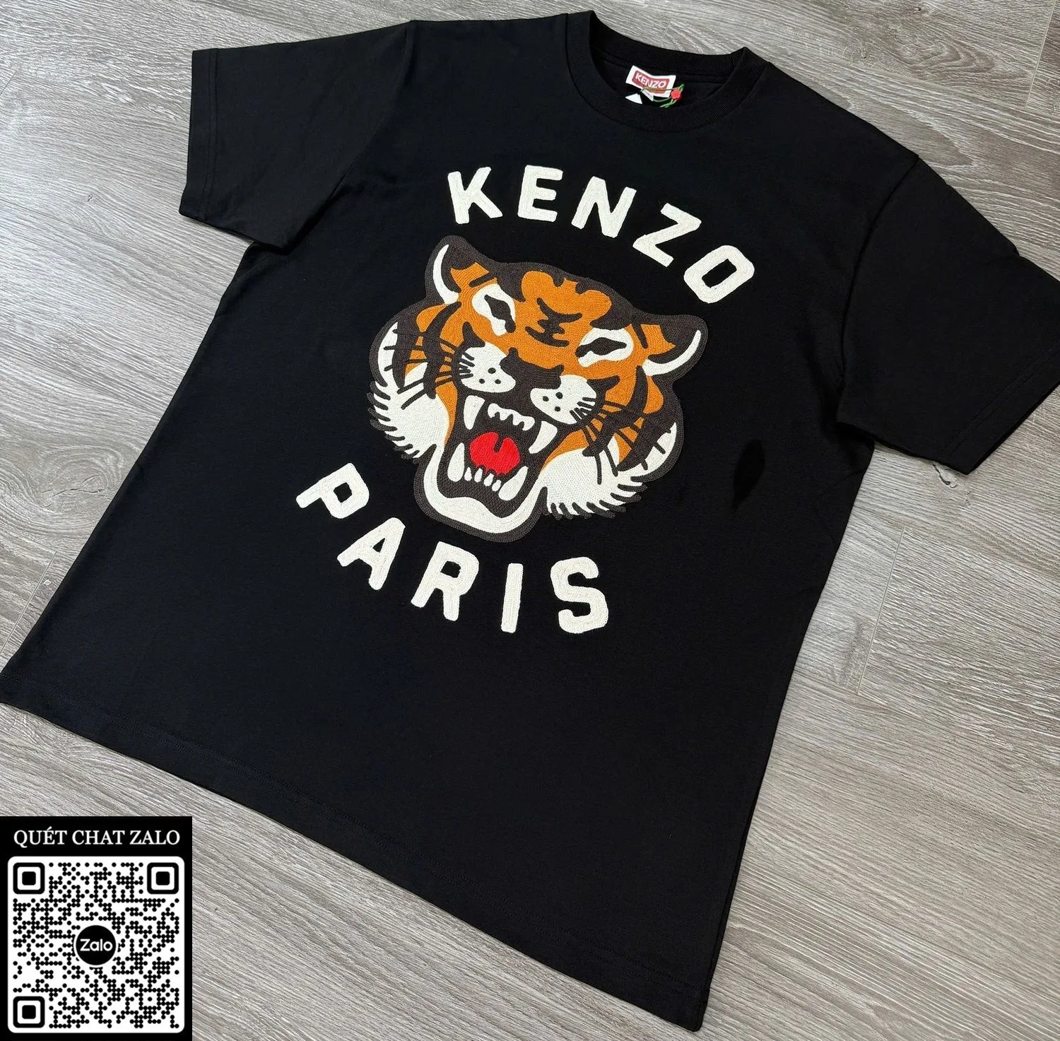 Áo phông nam màu đen Kenzo mã 5 thượng hạng form chuẩn đẹp cao cấp Áo phông nam màu đen Kenzo mã 5 thượng hạng form chuẩn đẹp cao cấp