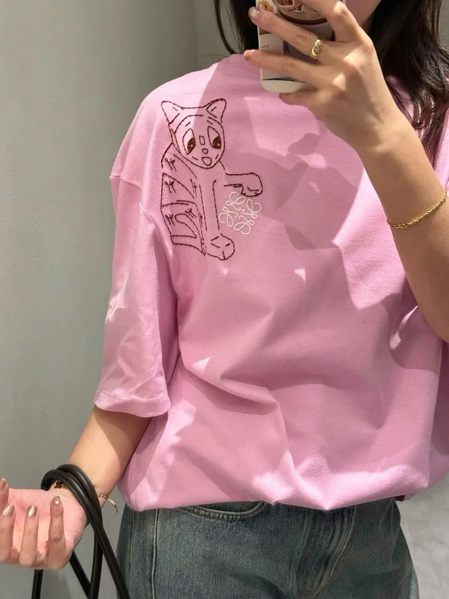 Áo thun Loewe màu hồng nam mã 1 chất lượng vượt trội chuẩn style