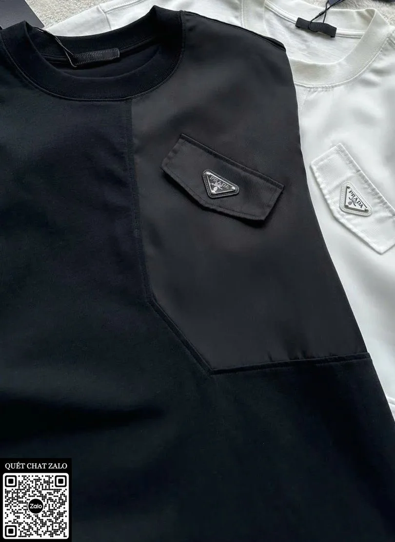 Áo phông nam màu đen Prada mã 3 siêu phẩm đỉnh cao thần thái