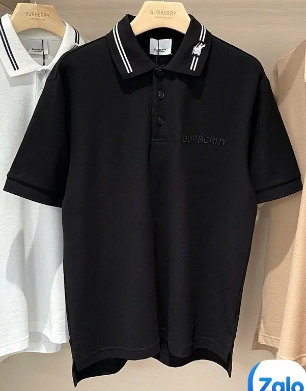 Áo polo nam màu đen Burberry mã 4 BBR hợp mốt hot