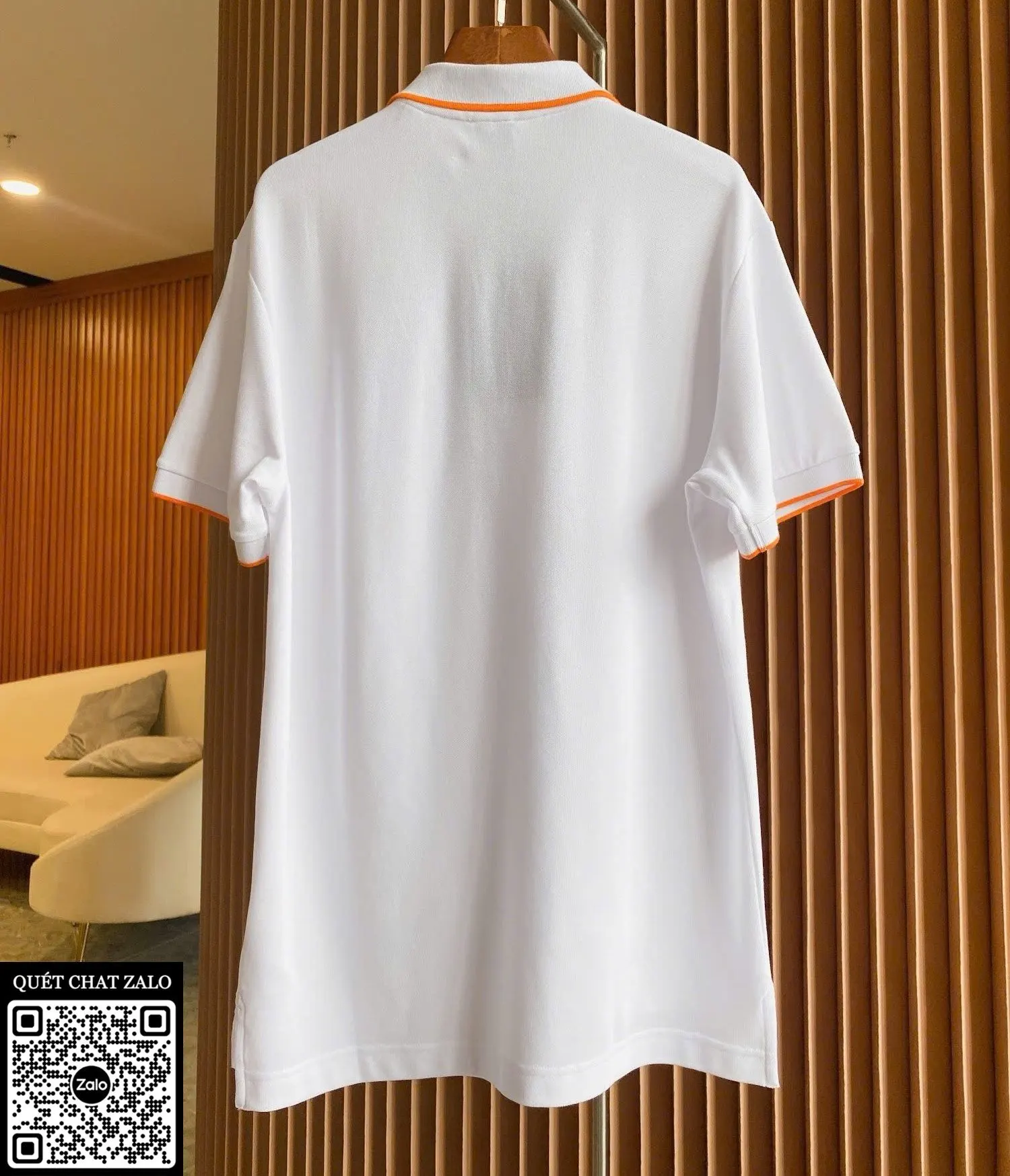 Áo polo nam màu trắng BBR mã 8 Like Authentic limited đẹp hoàn hảo