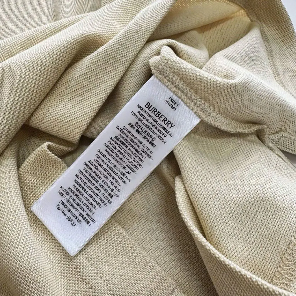 Áo polo nam màu vàng Burberry mã 1 BBR ưng ý