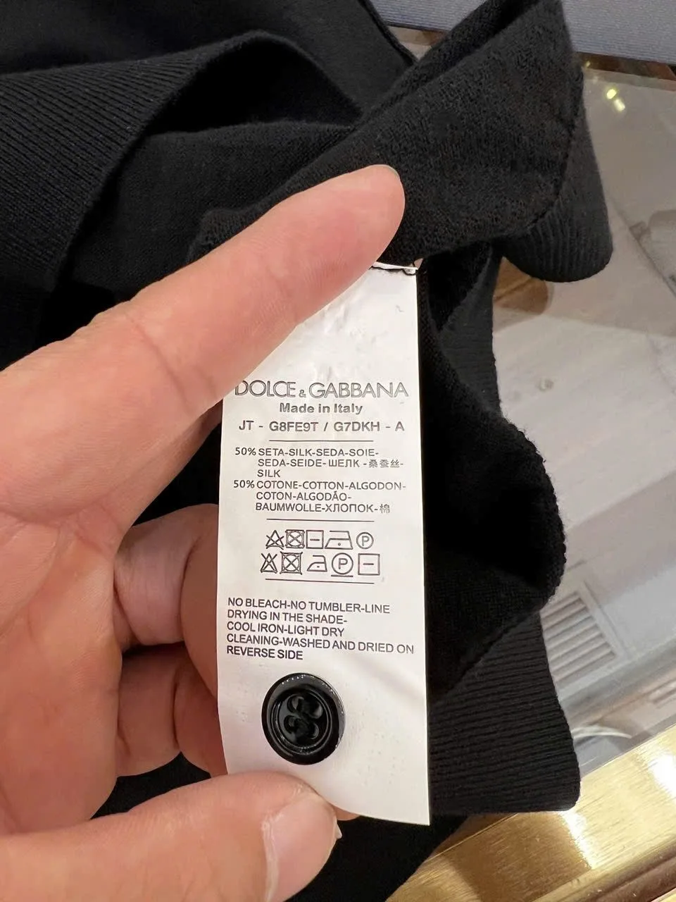 Áo polo nam màu đen Dolce Gabbana mã 1b xịn xò chất lượng tốt Áo polo nam màu đen Dolce Gabbana mã 1b xịn xò chất lượng tốt