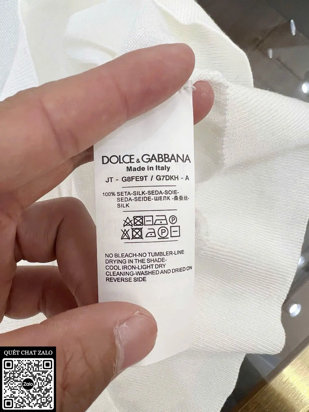Áo polo nam màu trắng Dolce Gabbana mã 1 quý phái đẳng cấp sang trọng