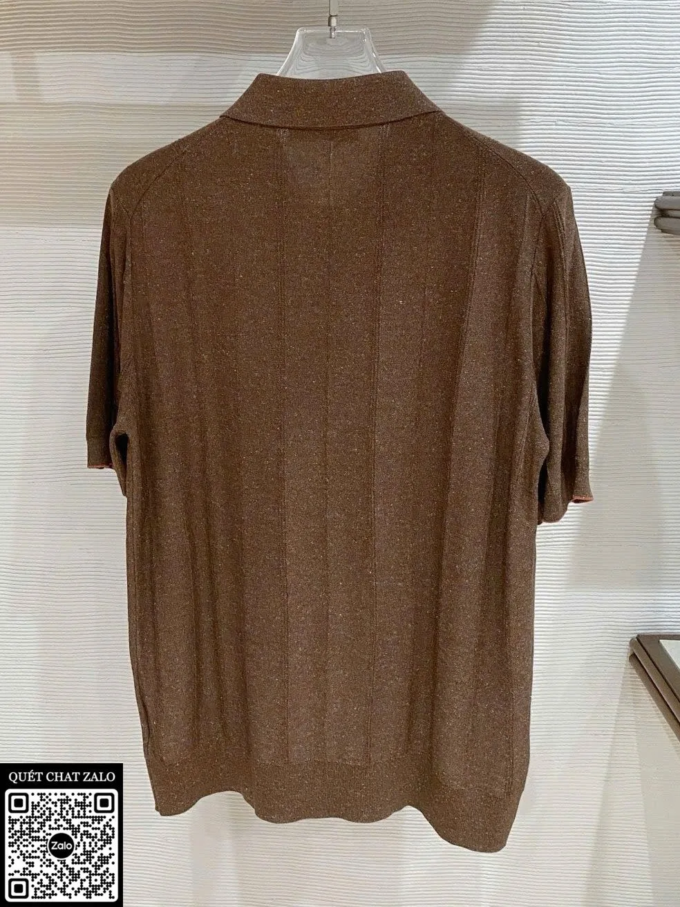Áo polo nam màu nâu Loro Piana mã 1 phong cách năng động cao cấp